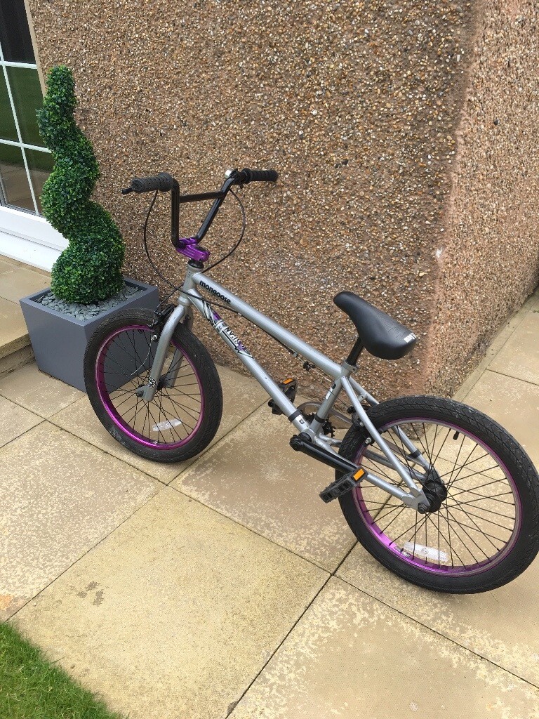 mongoose bmx grey and purple